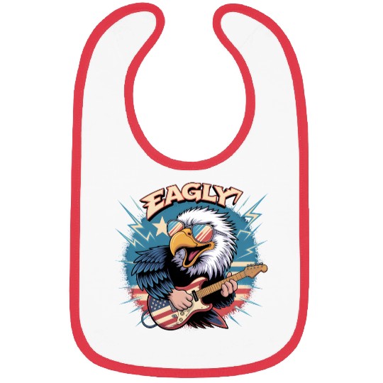 Eagle Rock Star Guitar Illustration Bibs