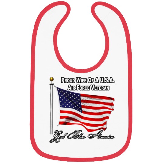 Proud Wife Of A US Air Force Veteran Bibs