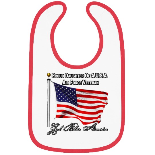 Proud Daughter Of A US Air Force Veteran Bibs