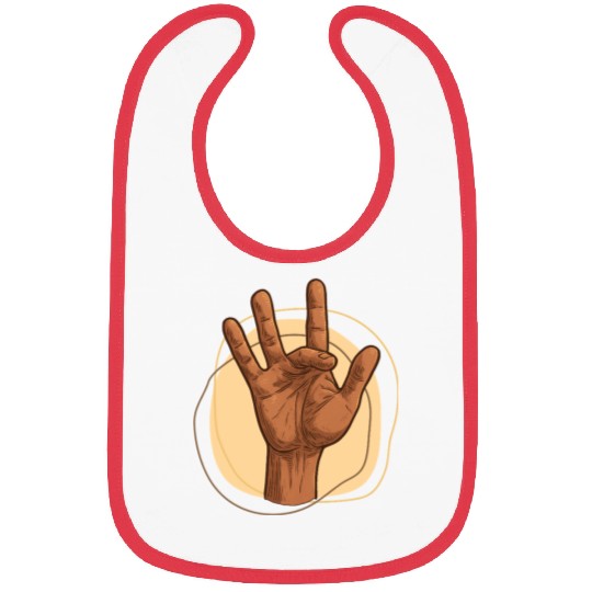 Middle Finger Hand Sign Gesture Illustration Bibs
