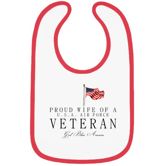 Proud Wife Of A US Air Force Veteran Bibs
