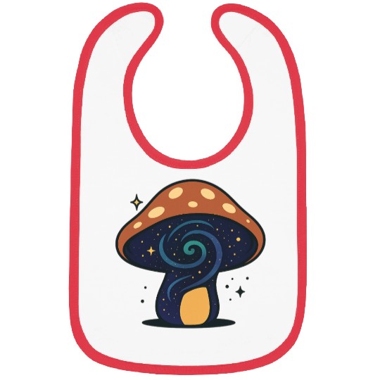 Cosmic Mushroom Nightscape Bibs