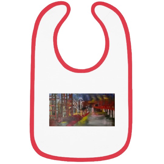 Impressionist Night Forest Path Bibs