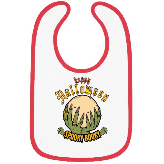 Halloween Moon Hand Illustration Bibs