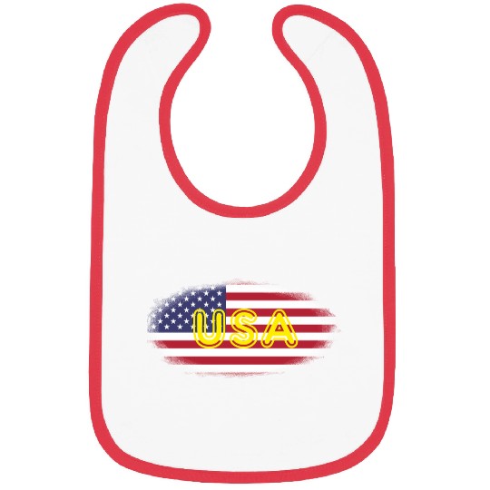 American Flag USA Bibs