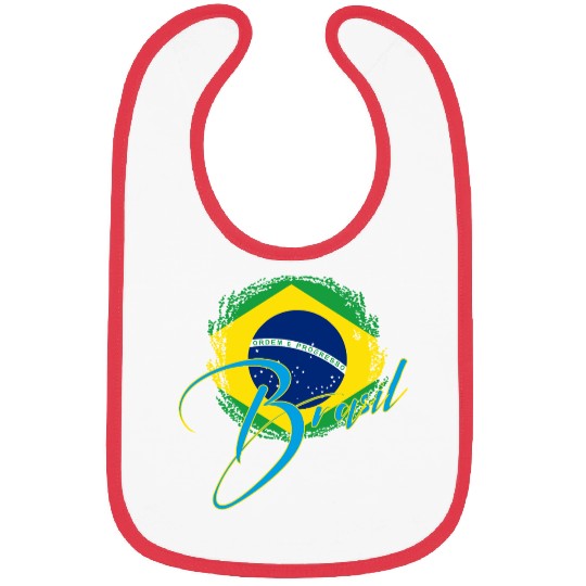 Brazil Flag Bibs