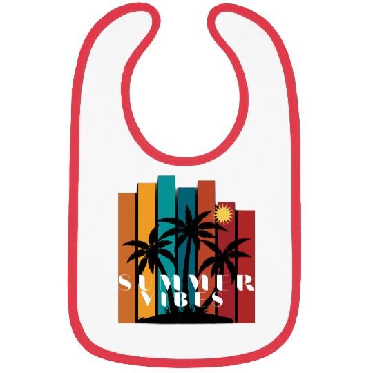 Tropical Sunset Summer Vibes Design Bibs