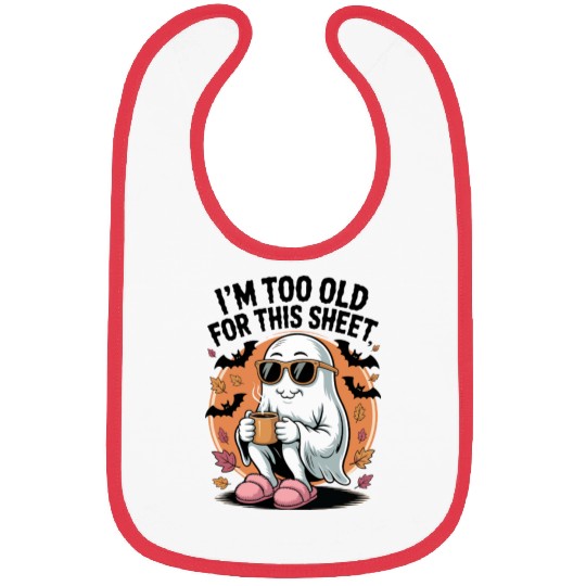 Cozy Ghost with Sunglasses and Coffee Bibs