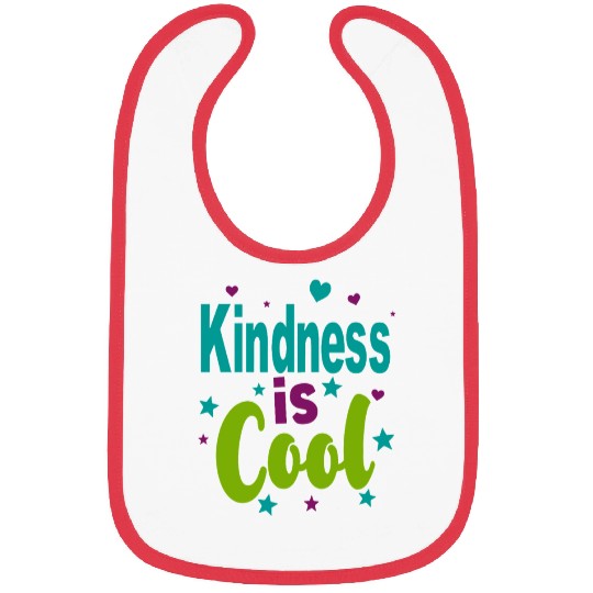 Colorful 'Kindness is Cool' Typography Bibs
