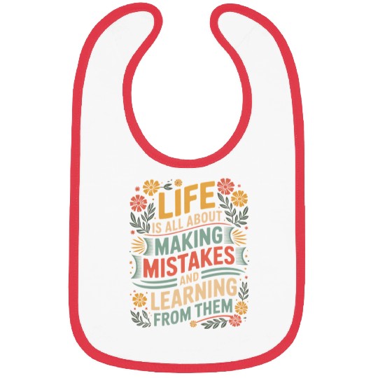 Inspirational Quote Floral Design Bibs