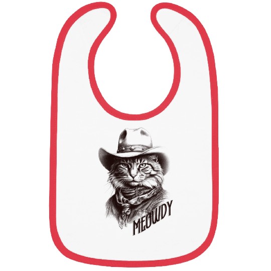 Western Cat Cowboy Funny Meowdy Wild West  Bibs