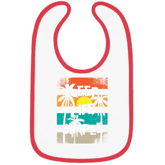 Sunset Palm Tree Inspirational Design Bibs