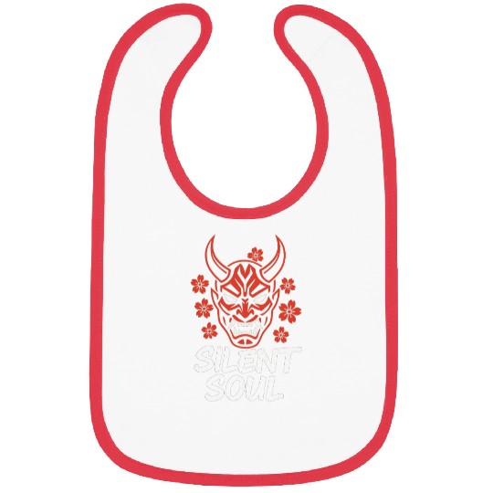 Demon Mask Cherry Blossom Design Bibs