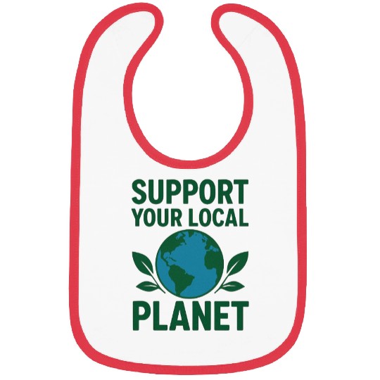 Support Your Local Earth Globe Bibs