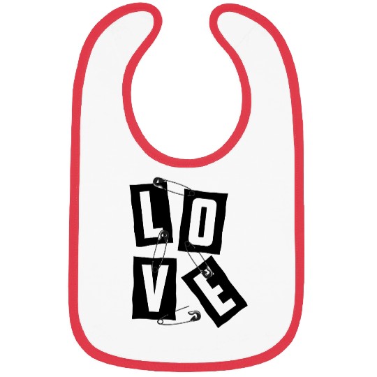 Safety Pin Artistic Pattern Bibs