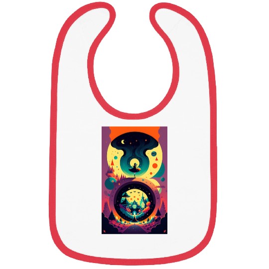 Dancing Alice on the Psychedelic Path Bibs