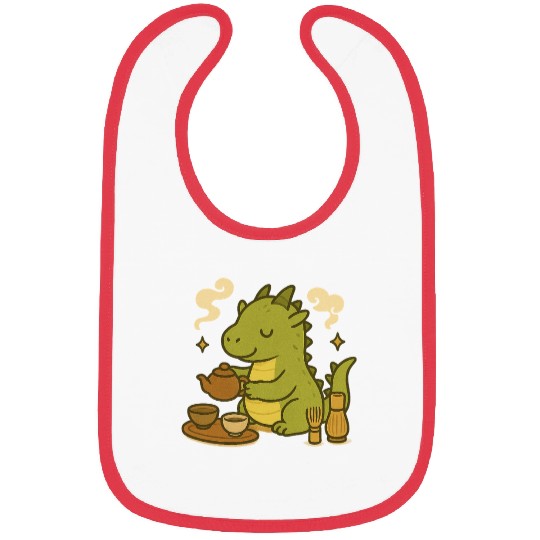 Whimsical Dragon Tea Time Design Bibs