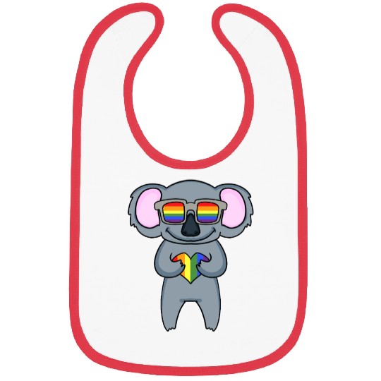 Rainbow Sunglasses Koala Heart Bibs