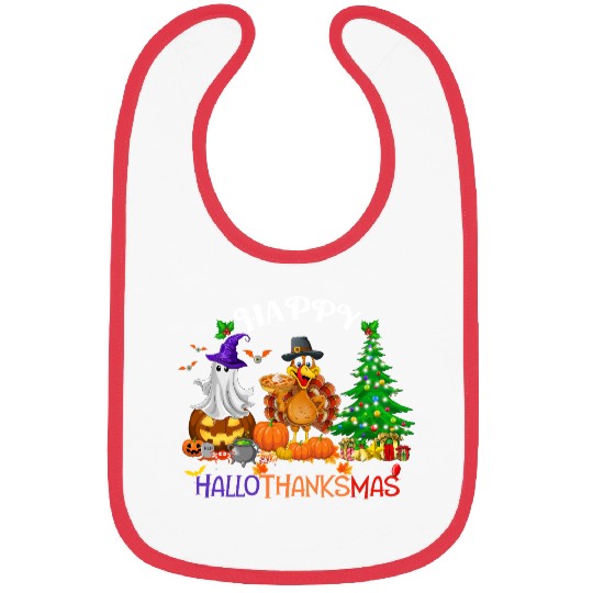 Retro Happy HalloThanksMas  Bibs