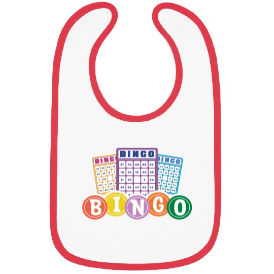 Colorful Bingo Player Fun Cards Bibs