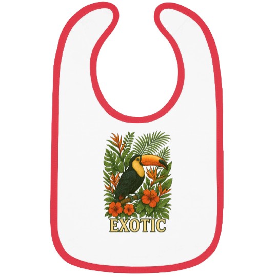 Tropical Toucan Jungle Design Bibs