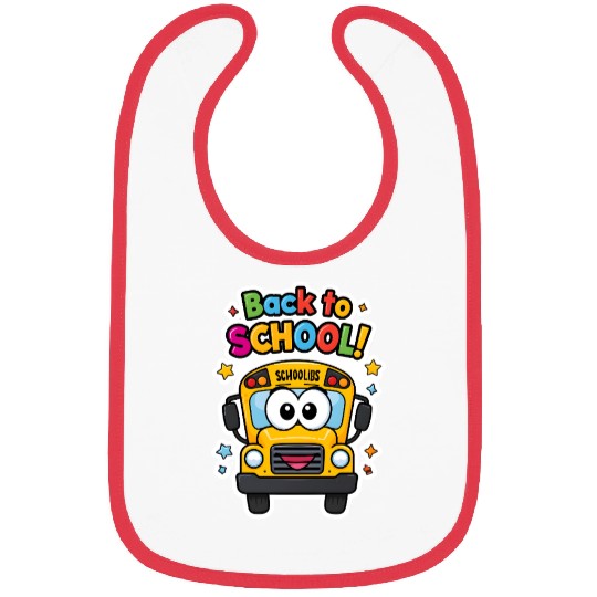 Back to School Happy School Bus Bibs