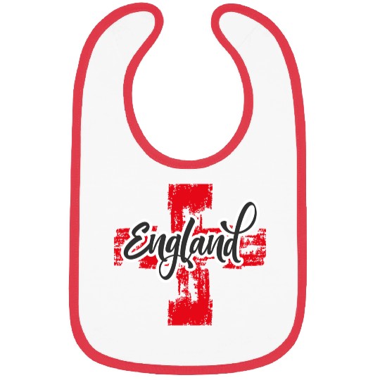 England Flag with Bold Typography Bibs