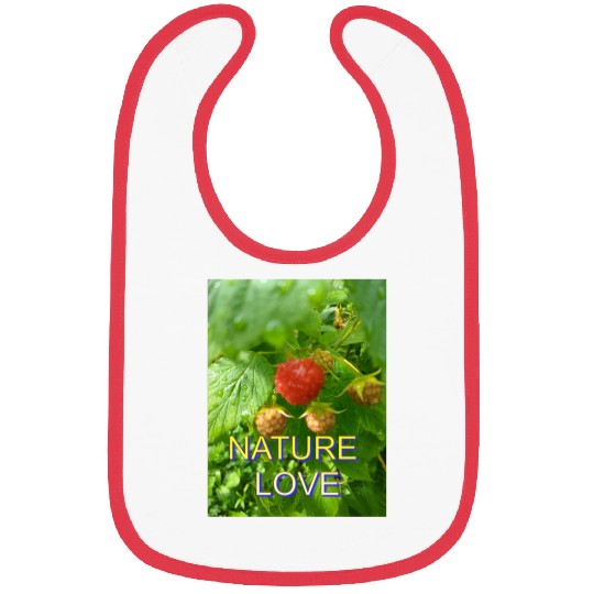 Vivid Raspberry and Greenery Nature Design Bibs