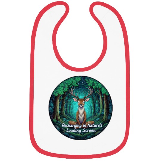 Enchanted Forest Deer Meditation Design Bibs