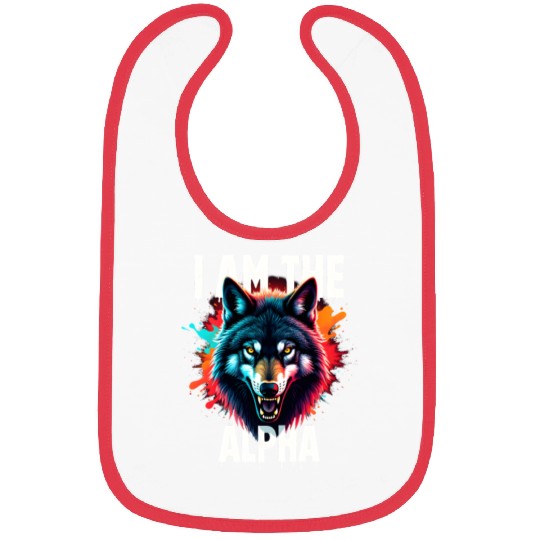 I Am The Alpha Wolf Bibs