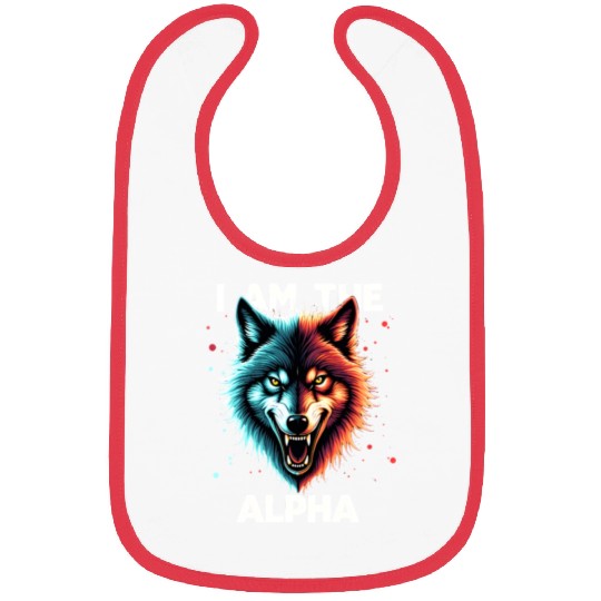 I Am The Alpha Wolf Bibs