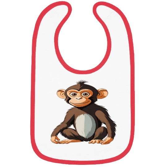 Funny cute monkey. Bibs