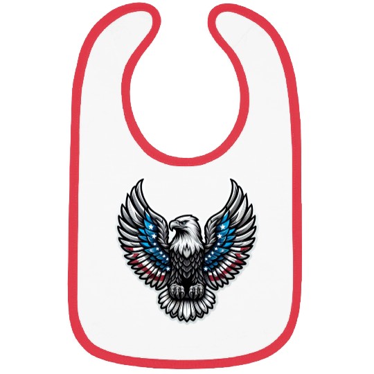 Patriotic Eagle Emblem Bibs