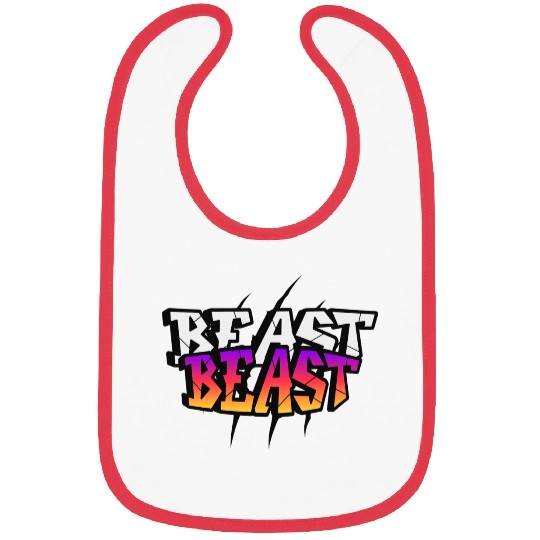 Retro Graffiti Beast Logo Design Bibs