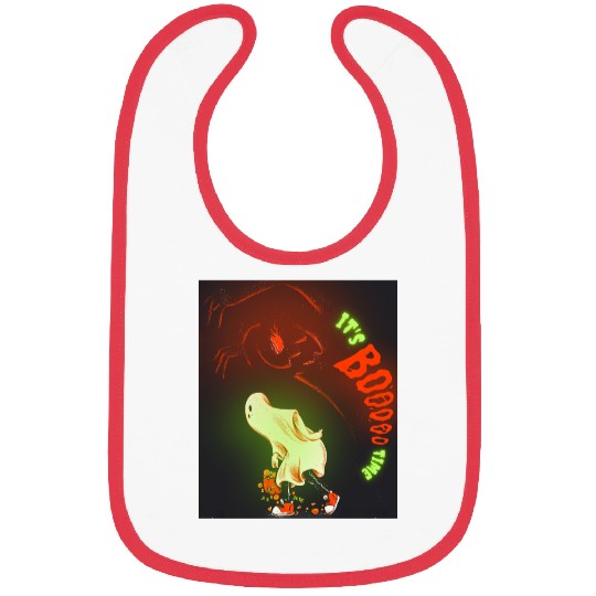 It’s Booo Time Ghost Halloween Bibs