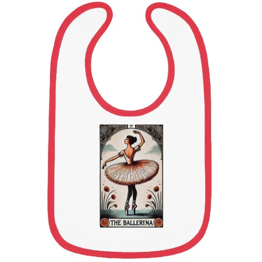 Elegant Ballerina Tarot Card Illustration Bibs