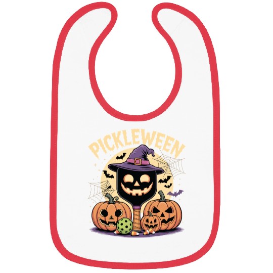Pickleween Pickleball Player Spooky Halloween Bibs