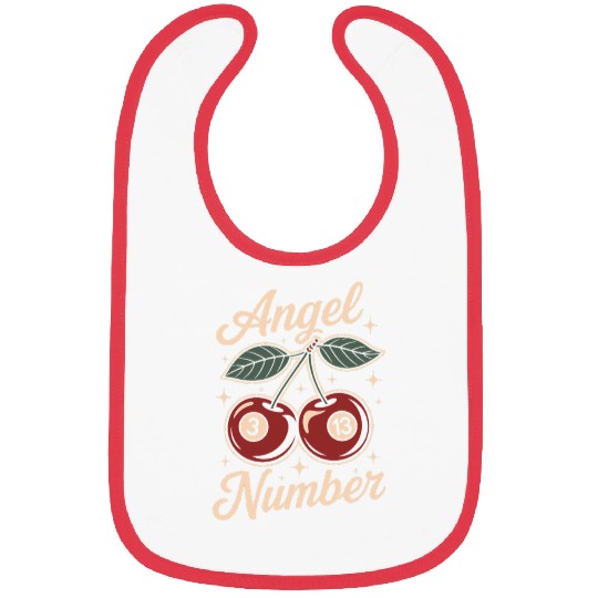 Angel Number 313 Retro Cherry Bibs