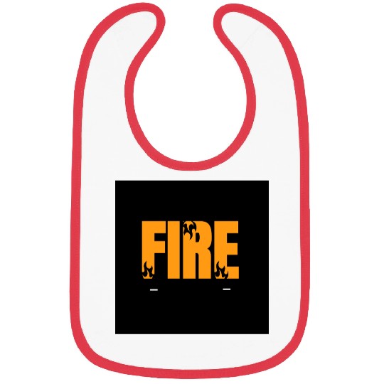 Fiery Abstract Flame Typography Design Bibs