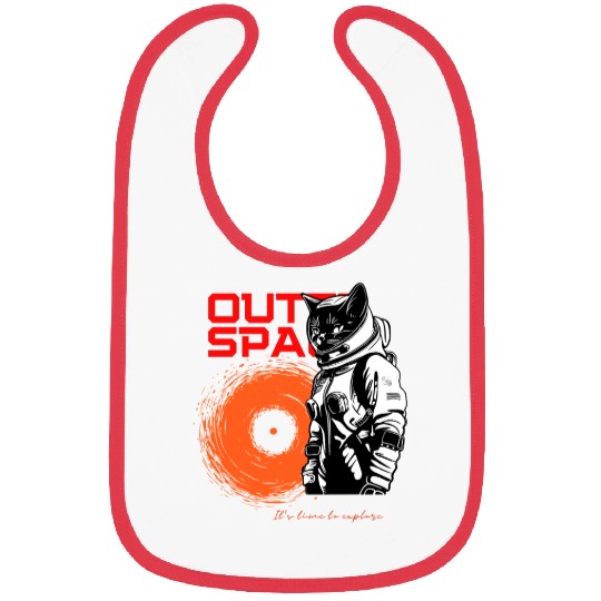 Space Cat Astronaut Adventure Bibs