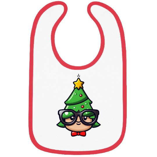 Festive Geek Christmas Tree Design Bibs