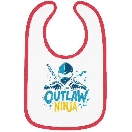 Outlaw Ninja Cartoon Design Bibs