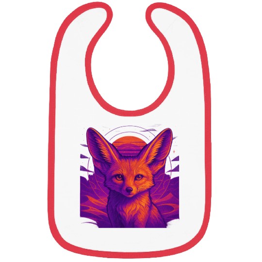 Neon Fox Constellation Art Bibs