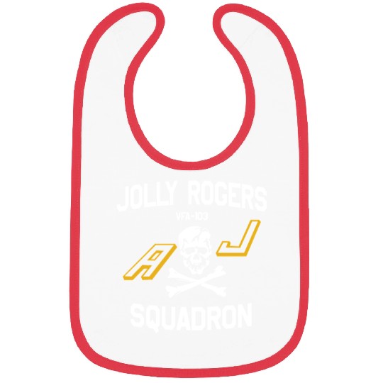 Jolly Rogues Squadron Skull Emblem Bibs