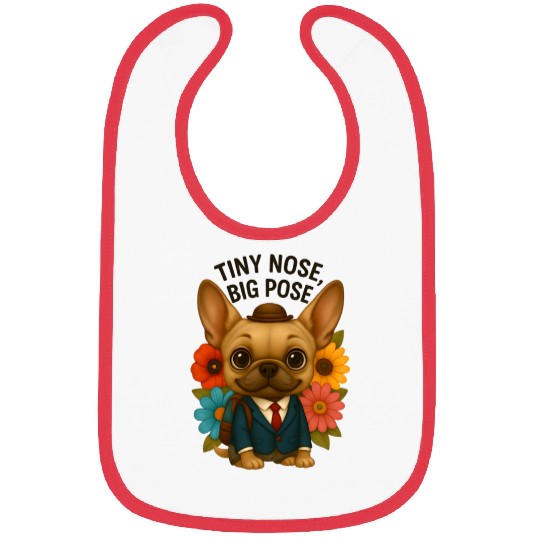 Tiny Nose Big Pose Chihuahua Back to School  Bibs