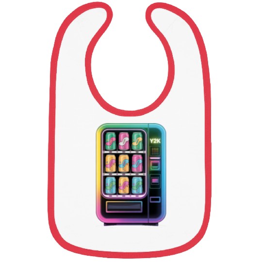 Y2K Cyber Vending Machine with Iridescent Drinks Bibs