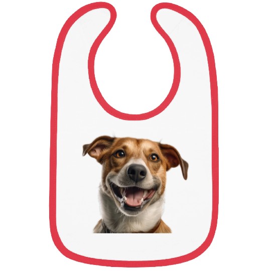 Joyful Jack Russell Dog Illustration Bibs