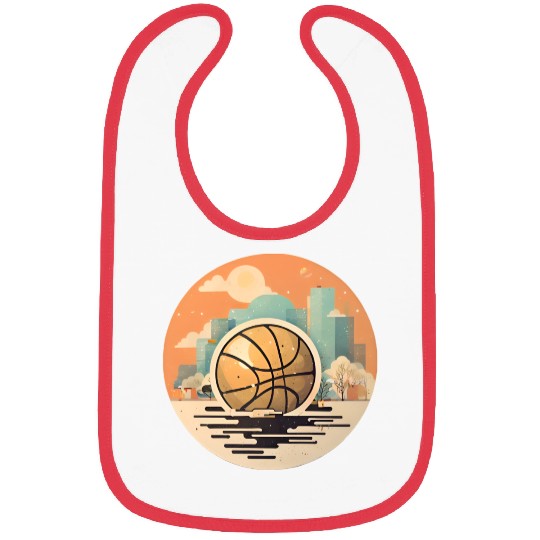 Urban Basketball Sunset Scene Bibs