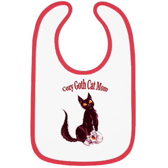 Cozy Gothic Cat Mom Bibs