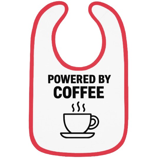 Powered by Coffee - Funny Gym Bibs